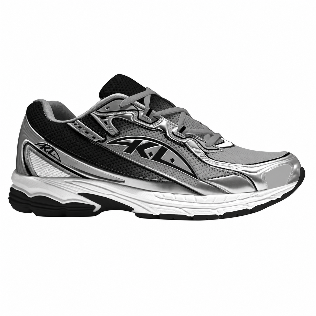 kaillen Sneaker in Silber und Schwarz mit seitlichem kaillen Logo